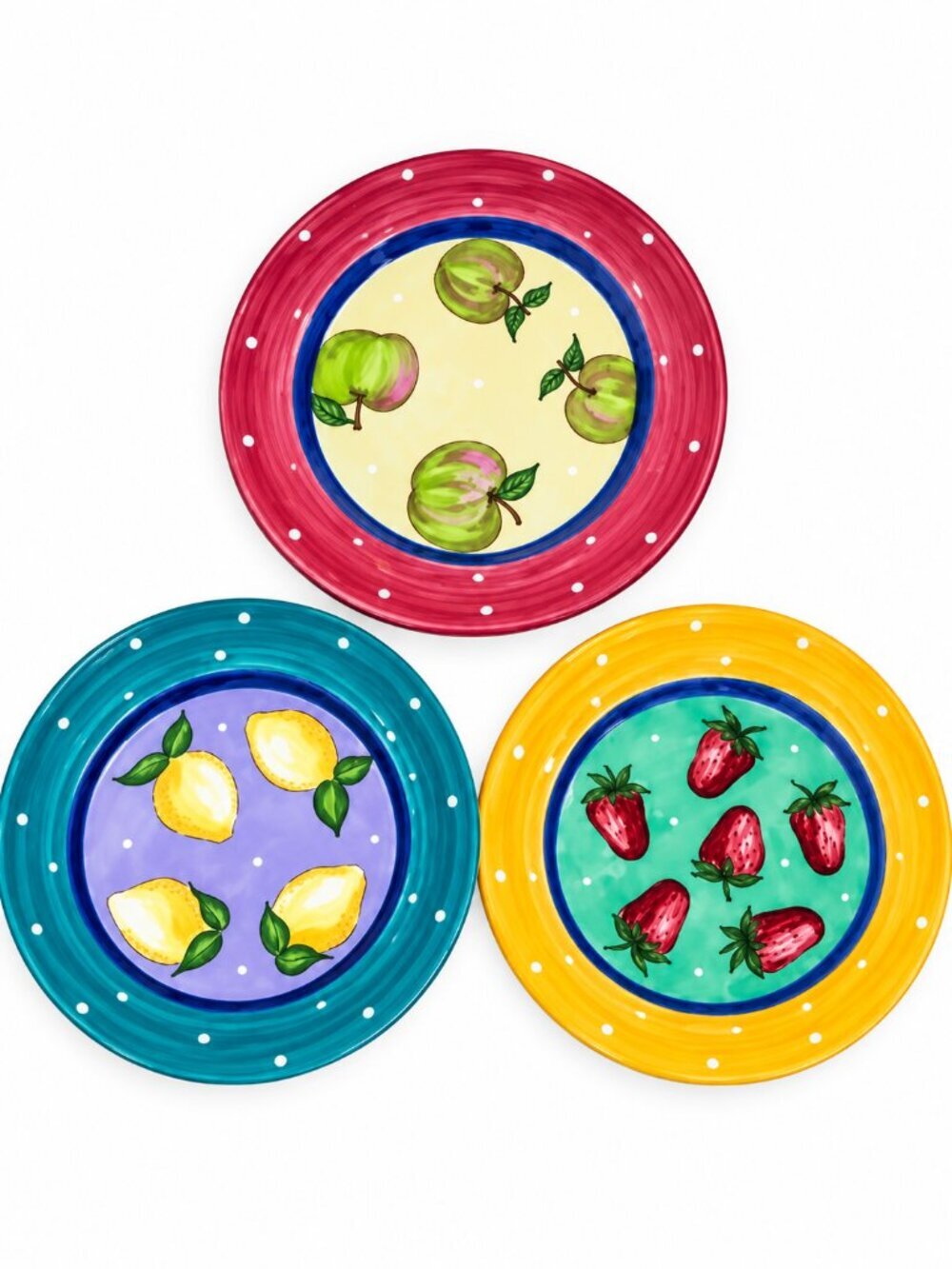 Essex Collection Heather Outlaw Krupic Fruit Punch Lunch Dessert Plates Lot of 3